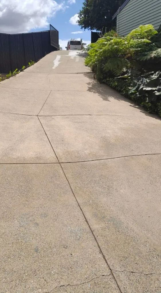 Steep driveway — after